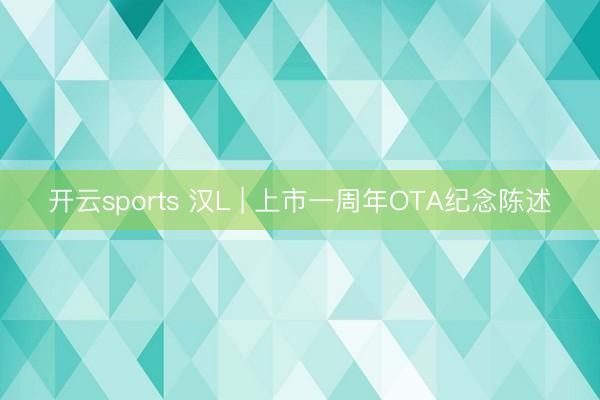 开云sports 汉L | 上市一周年OTA纪念陈述