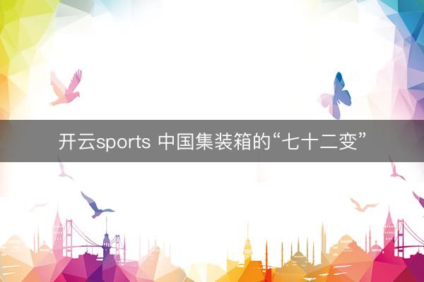开云sports 中国集装箱的“七十二变”